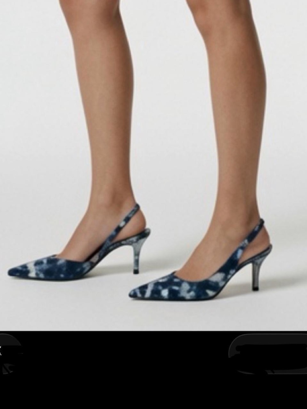 ❤️🔥 Y2K Roberto Cavalli slingback pointy toe heels denim print leather size 38